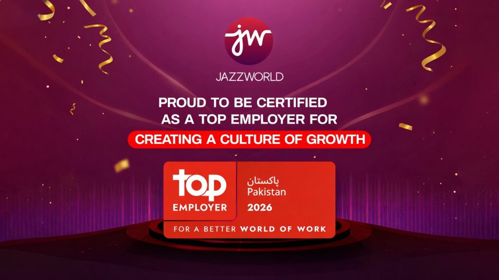 JazzWorld recognised as a top employer for 2026 in Pakistan