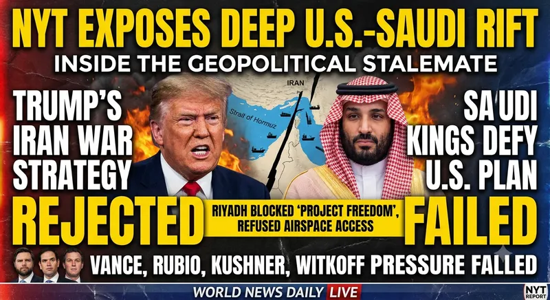 Saudi Crown Prince Blocked Trump's Iran War Plan, NYT Reports