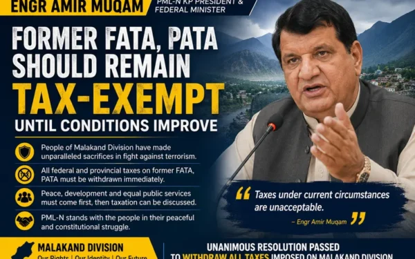 Amir Muqam Demands Continued Tax Exemption for Former FATA PATA