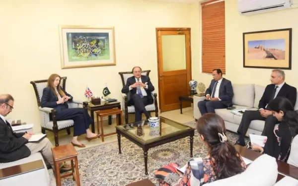 Finance Minister Muhammad Aurangzeb Meets British High Commissioner Jane Marriott (Image 1)