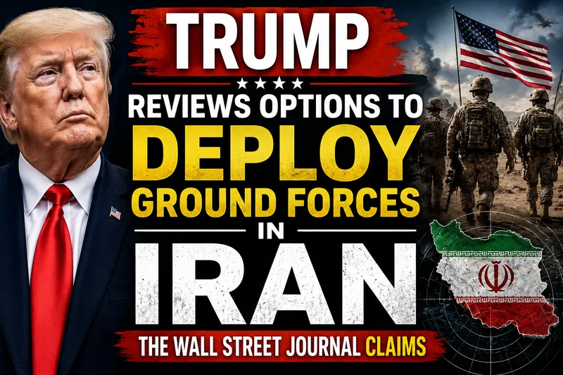 Donald Trump Reviews Potential Ground Troop Deployment Options in Iran
