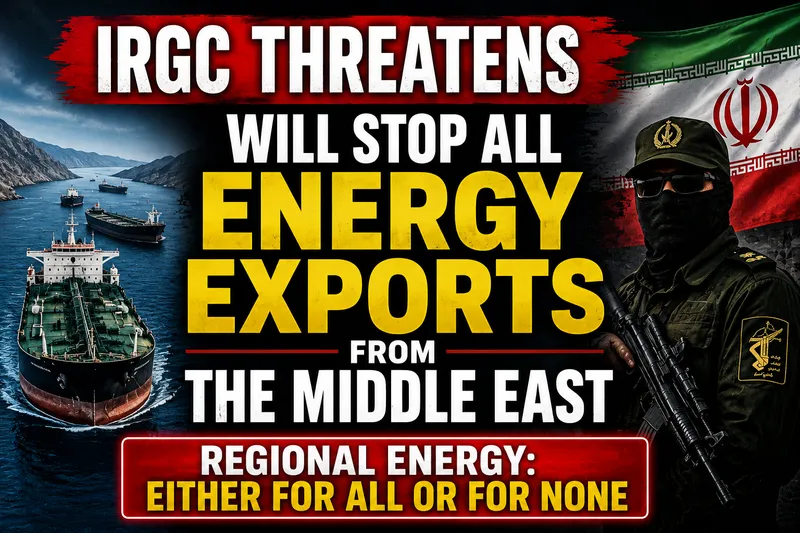 Iran Revolutionary Guards Threaten To Disrupt Middle East Energy Supplies