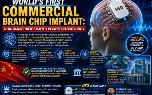 China Achieves Historic Milestone with First Commercial Brain Chip Implant