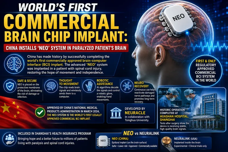 China Achieves Historic Milestone with First Commercial Brain Chip Implant
