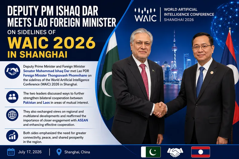 Deputy PM Ishaq Dar Meets Lao Foreign Minister in Shanghai