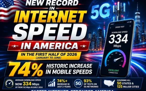 US Mobile Speeds Surge Seventy-Four Percent in First Half 2026
