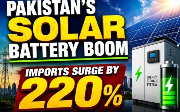 Pakistan Solar Battery Imports Surge Amid Rising Energy Demand Trends