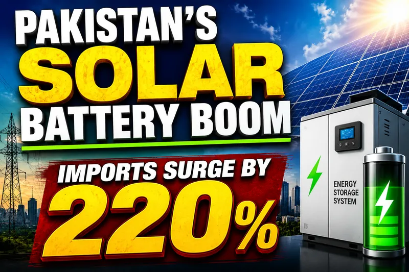 Pakistan Solar Battery Imports Surge Amid Rising Energy Demand Trends
