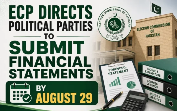 Election Commission of Pakistan Mandates Annual Financial Statement Submission Deadline