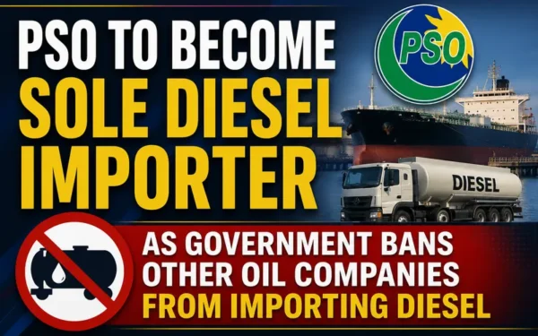 Pakistan State Oil Named Sole Importer For Diesel In 2026-27