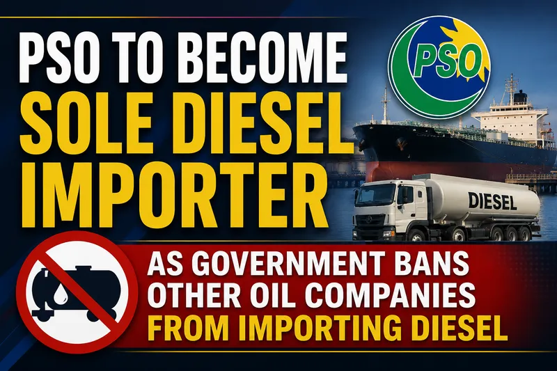 Pakistan State Oil Named Sole Importer For Diesel In 2026-27
