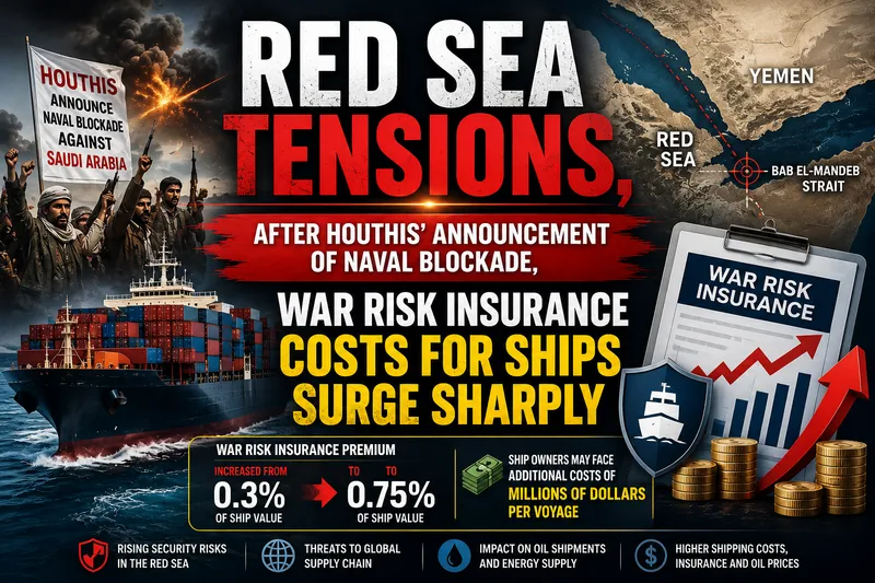 Red Sea Insurance Costs Surge Following Houthi Naval Blockade Announcement