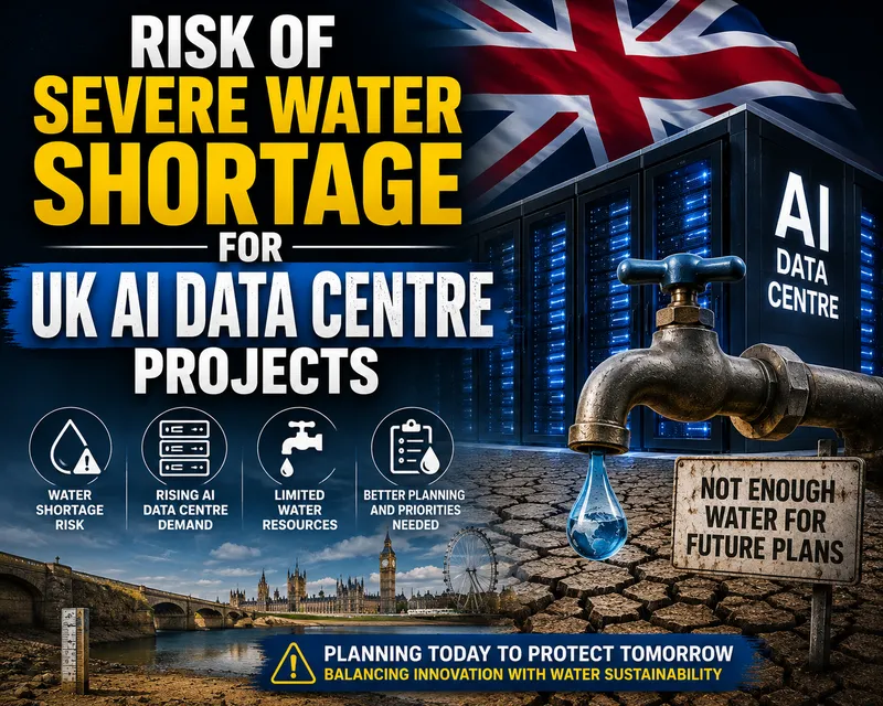 UK AI Data Centre Expansion Faces Growing Water Shortage Risks