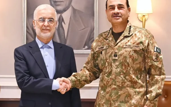 Iranian Interior Minister Eskandar Momeni Meets With COAS Asim Munir (Image 1)