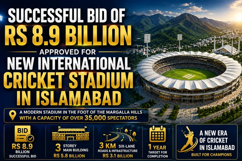CDA Approves Rs 8.9 Billion Bid for Islamabad Cricket Stadium
