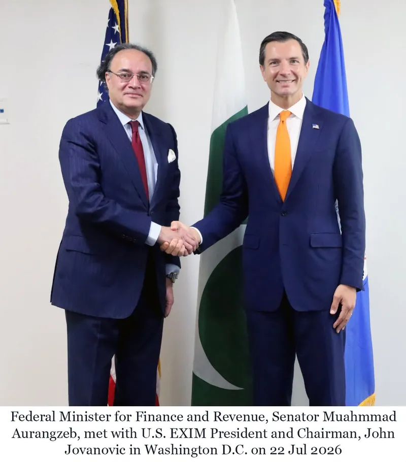 Finance Minister Muhammad Aurangzeb Meets U.S. EXIM Bank President John Jovanovic