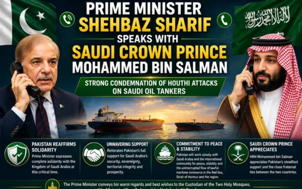 Prime Minister Shehbaz Sharif Discusses Regional Security With Saudi Crown Prince