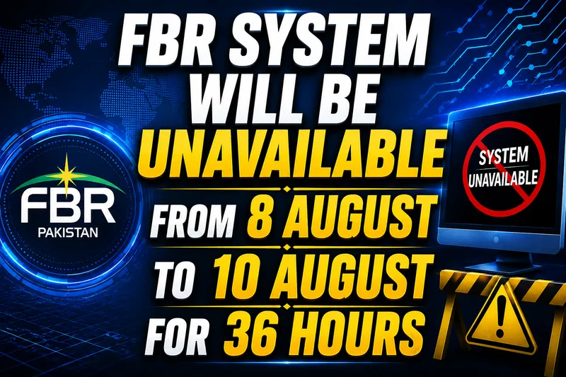FBR Schedules 36 Hour Maintenance of Online Tax Systems Nationwide