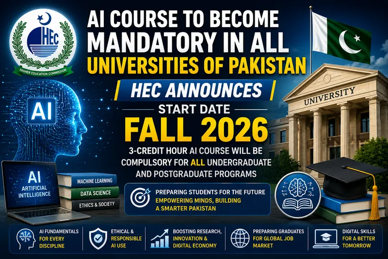 Pakistan Universities to Make AI Mandatory Subject Starting Fall 2026