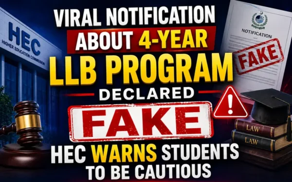 HEC Declares Viral Notification on Four-Year LLB Programme as Fake