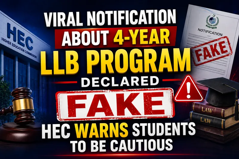 HEC Declares Viral Notification on Four-Year LLB Programme as Fake