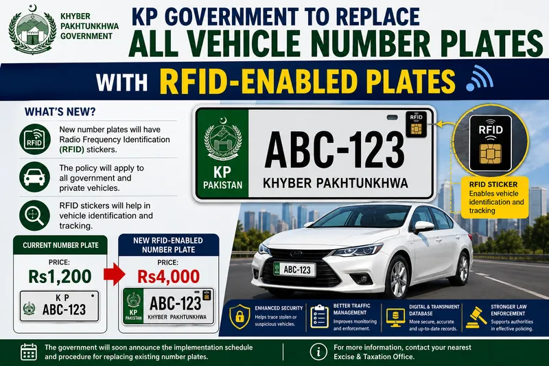 Khyber Pakhtunkhwa Government to Introduce RFID-Enabled Vehicle Number Plates