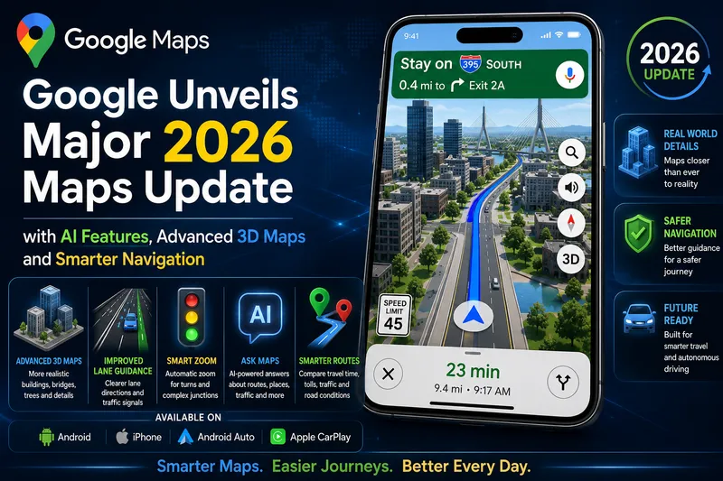 Google Unveils Major 2026 Maps Update Featuring Advanced AI Tools