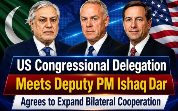 US Congressional Delegation Discusses Strengthening Bilateral Cooperation With Ishaq Dar