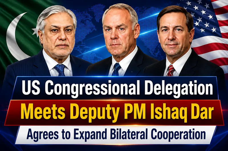 US Congressional Delegation Discusses Strengthening Bilateral Cooperation With Ishaq Dar