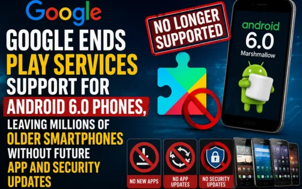 Google Ends Play Services Support for Android 6.0 Marshmallow Devices