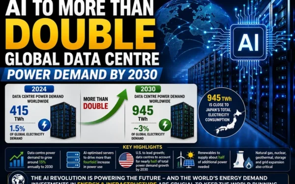 Global Data Centre Power Demand Expected to Double by 2030