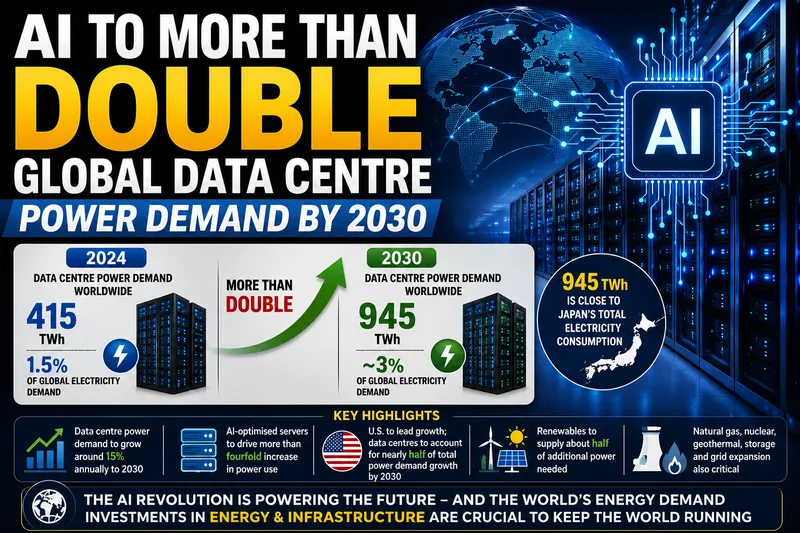 Global Data Centre Power Demand Expected to Double by 2030