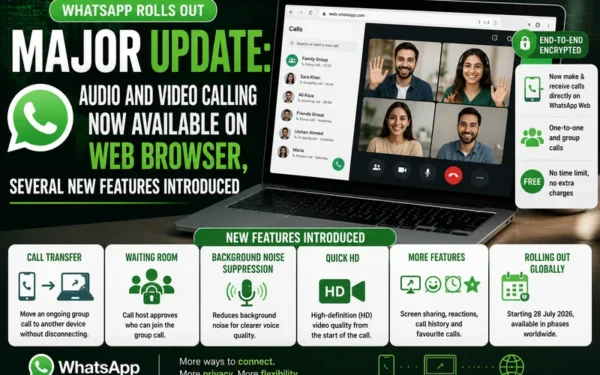 WhatsApp Launches Audio and Video Calling Features for Web Browser