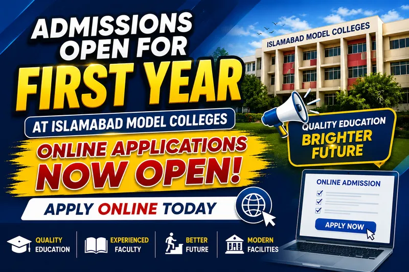 Islamabad Model Colleges Open First-Year Admissions for Academic Session