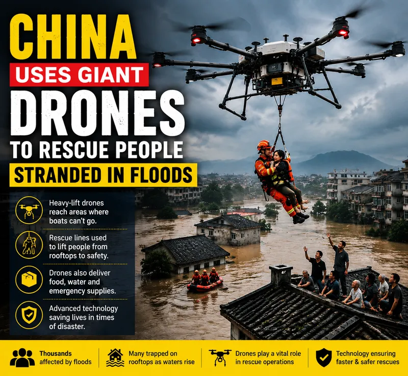 China Deploys Heavy-Lift Drones to Rescue Stranded Flood Victims