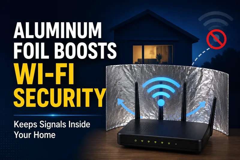 Aluminum Foil Reflectors Enhance Home Wi-Fi Signal Security and Coverage