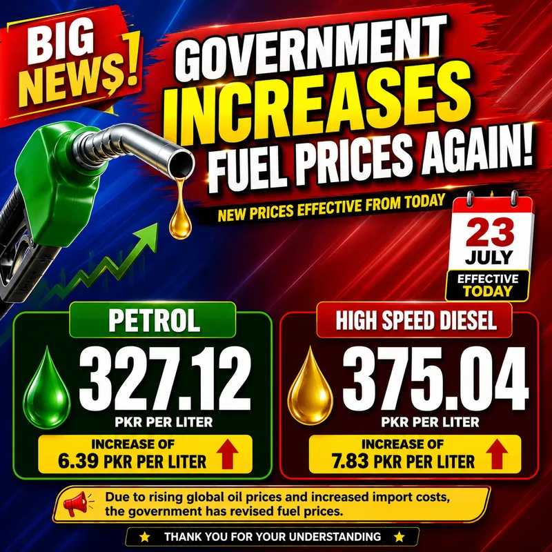 Pakistan Government Increases Petrol and High Speed Diesel Prices Again