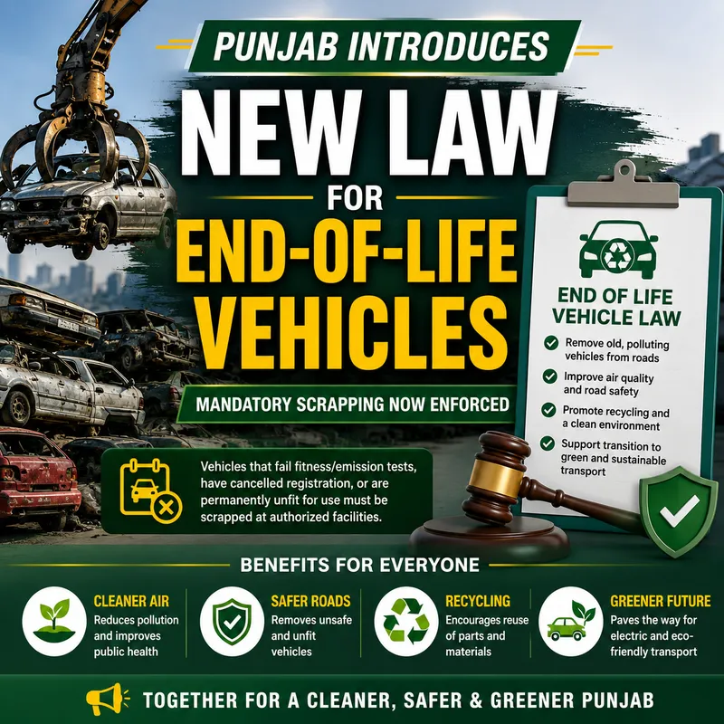 Punjab Government Enforces Mandatory Scrapping Law for Old Vehicles