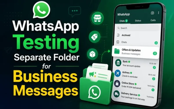 WhatsApp Testing New Folder to Organize Promotional Business Chat Messages
