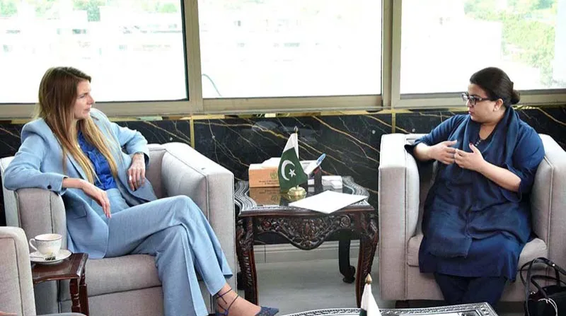 Shaza Fatima, British High Commissioner Discuss Emergency Warning System