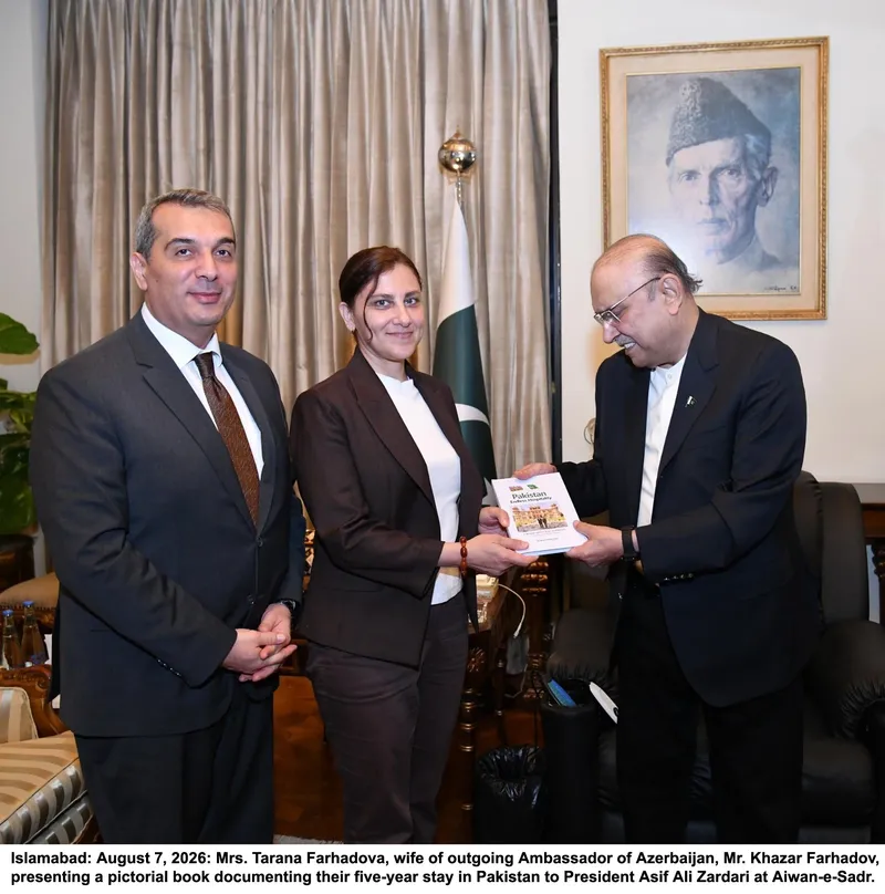 Azerbaijan Ambassador Khazar Farhadov Bids Farewell to President Asif Ali Zardari (Image 2)