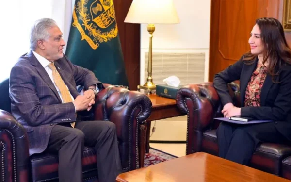 U.S. Envoy Natalie Baker Calls on Ishaq Dar, Discuss Bilateral Cooperation, Regional d developments