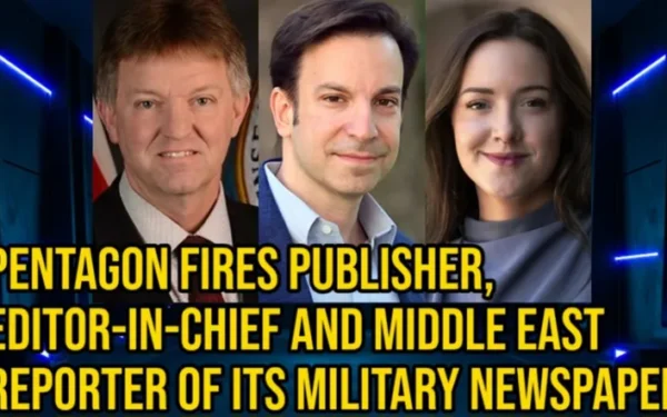 Pentagon fires publisher, editor-in-chief and Middle East reporter of its newspaper for insubordination