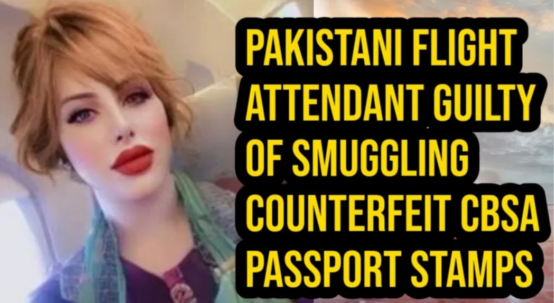 Pakistani flight attendant guilty of smuggling counterfeit CBSA passport stamps