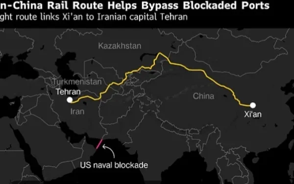 Iran Turns to Rail Route to Supply Oil to China as Seaborne Exports Fall by 70%