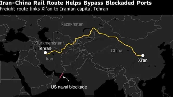 Iran Turns to Rail Route to Supply Oil to China as Seaborne Exports Fall by 70%