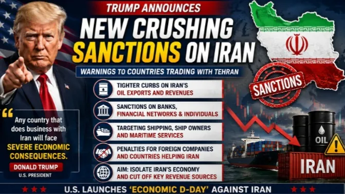 Trump announces new ‘Economic D-Day’ against Iran, threatens countries trading with Tehran