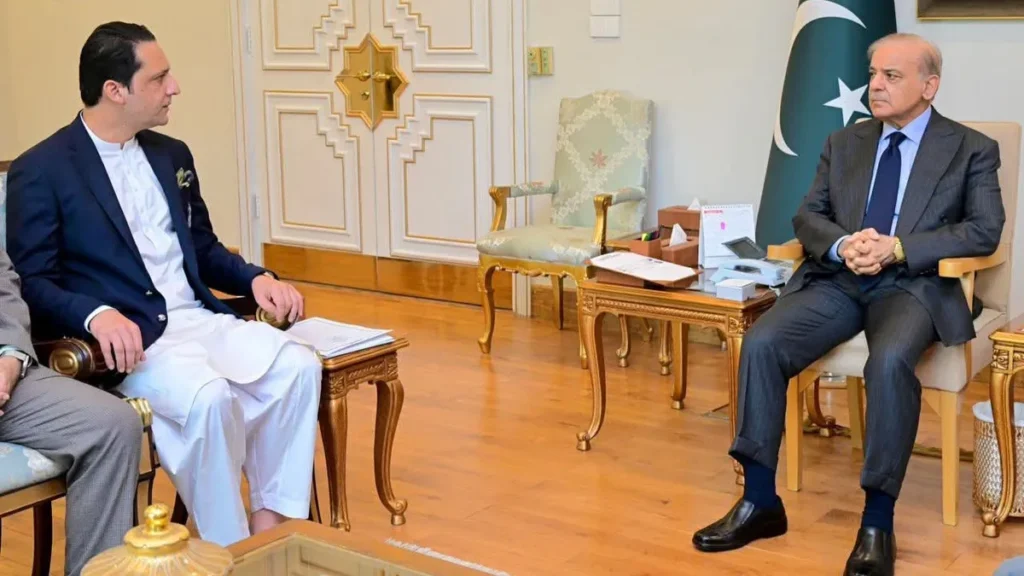 PM Shehbaz felicitates newly elected AJK PM Syed Iftikhar Ali Gilani