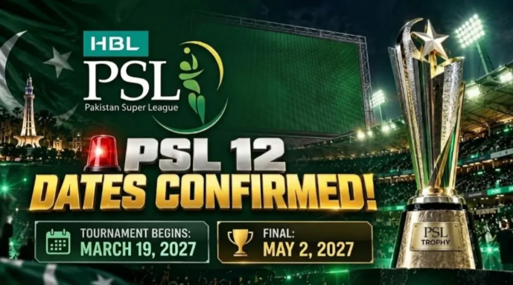 PCB announces dates for HBL PSL 12