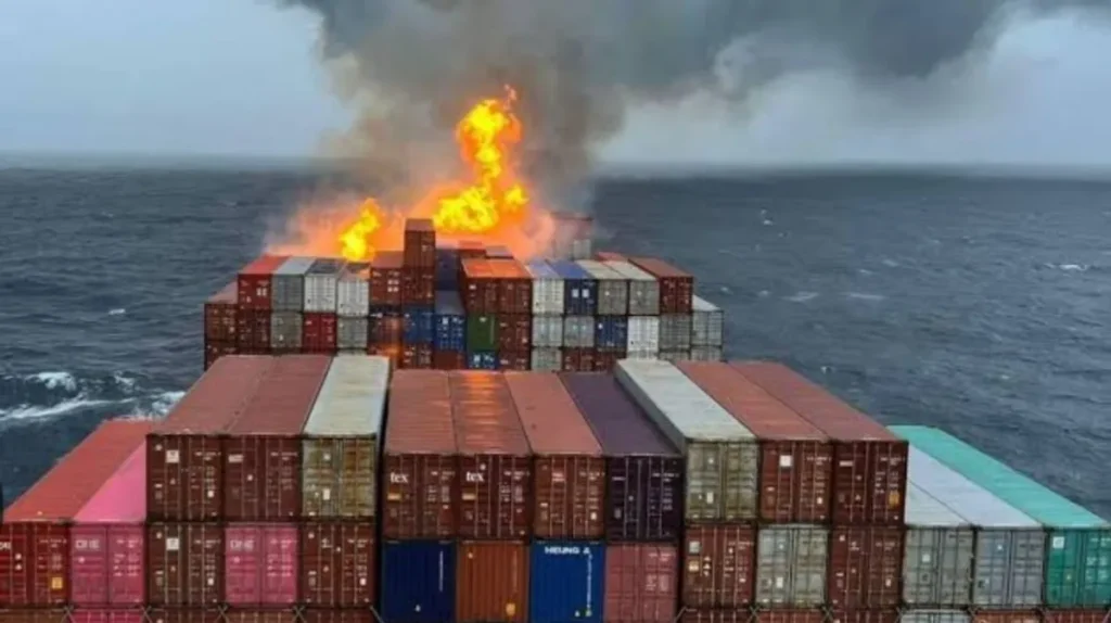 Singapore-Flagged Ship Sinks in Strait of Hormuz, 2,500 Containers Reportedly Carrying iPhones and Electronics; Millions of Dollars in Losses Feared